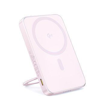 Baseus Power Bank Magsafe PicoGo Qi2 with Kickstand 5000mAh, 20w with cable Type-C 0.3m, Pink P10076800413-00 foto