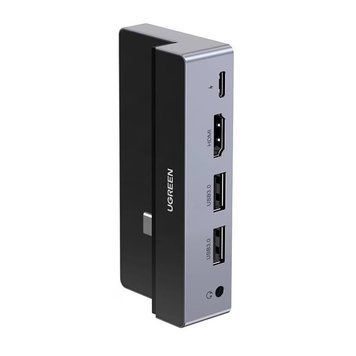 UGREEN HUB 5in1 for iPad Pro Type-C 3.0 to 2*USB 3.0 + HDMI + 3.5mm PD 100W CM317, Silver 70688 foto