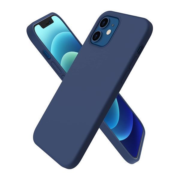 Чехол для шлема Liquid Silicone iPhone 12 Mini, Navy Blue HMT-CLSIP12MNB фото