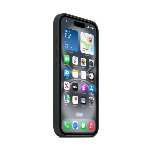 WOO Case Liquid Silicone iPhone 16, Black WOOLSCIP16BL foto