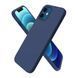 Чехол для шлема Liquid Silicone iPhone 12 Mini, Navy Blue HMT-CLSIP12MNB фото 2