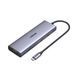 UGREEN HUB 9in1 USB-C to HDMI (4K@60Hz) + VGA+ 3*USB-A 3.0 + Gigabit RJ45 +SD/TF + PD 100W | CM498, Grey 15600 foto 1