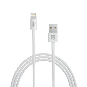 Helmet Cable USB to Lightning Basic 2.1A 1m, White HMT-CULBWH foto