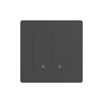 Moes Zigbee Star Ring Smart Push Button Switch 2 Gang (Neutral Required), Grey ZS-SR-EU2-LN-GY-MS foto