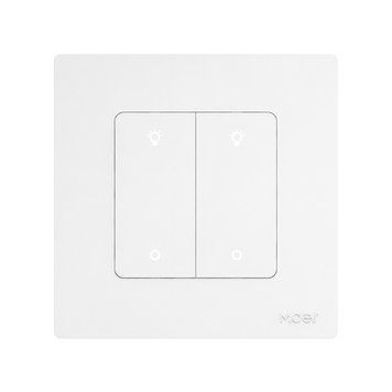 Moes Zigbee Star Ring Smart Dimmer Switch 2 Gang (Neutral Required), White ZS-SR-EUD2-WH-MS foto