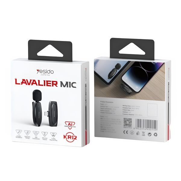 Yesido Digital Single Wireless Microphone (Lightning) KR12, Black KR12 foto