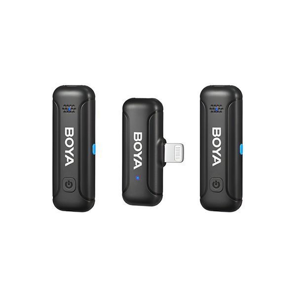 Boya Wireless Microphone 2.4GHz Dual-Channel with Charging Case (BY-WM3T-D2), Lightning Jack, Black BY-WM3T-D2 foto