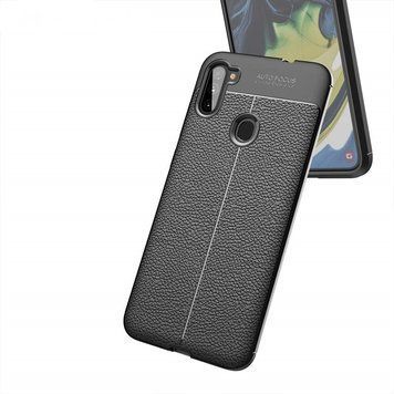 Чехол для шлема с текстурой кожи Samsung A11, черный HMTLTCSA11BK фото