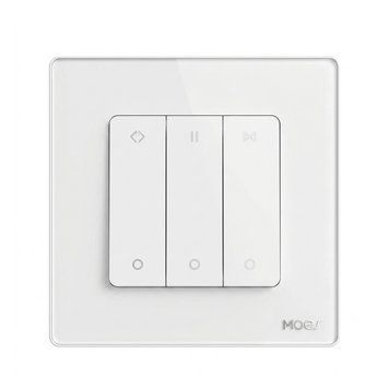 Moes Zigbee + RF Star Ring Curtain Switch 3A (Neutral Required), White ZRS-SR-EUC-WH-MS foto