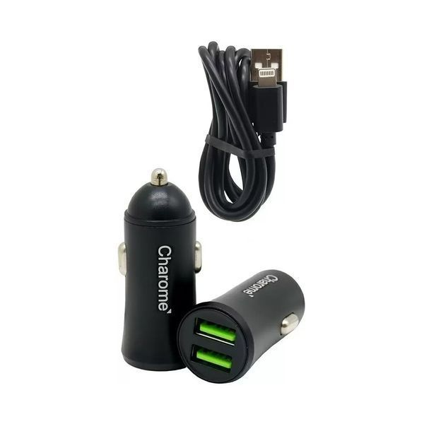 Charome Car Charger with Cable USB to Lightning C6, Black CHCCCLC6BK foto