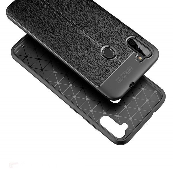 Helmet Case Leather Texture Samsung A11, Black HMTLTCSA11BK foto