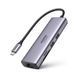 UGREEN HUB 7in1 USB-C To 4K@60Hz HDMI + 2*USB-A 3.0 + RJ45 Gigabit + SD/TF Card Slot + PD 100W | CM512, Grey 90568 foto 1
