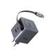 UGREEN GaN Quick Charger 1*Type-C + 1*USB-A with Cable Type-C Retractable, 65W, Black | X615 65825 foto 2