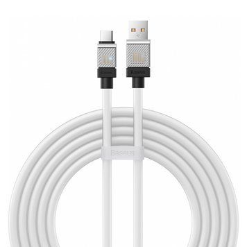 Кабель Baseus CoolPlay Series USB-A &mdash; Type-C, 5 А, 100 Вт, 2 м, белый CAKW000702 фото