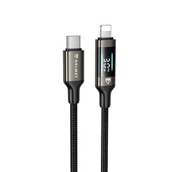 Helmet Cable Type-C to Lightning 30W 1.2m LED Display Series, Black HMTCCTL30WLDGR foto