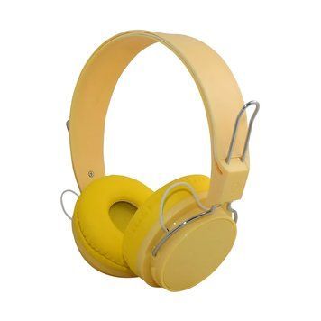 Накладные наушники-шлемы с микрофоном Bluetooth Macaron HiFi, желтые (поврежденная коробка) HMT-WHMHYLDMG фото