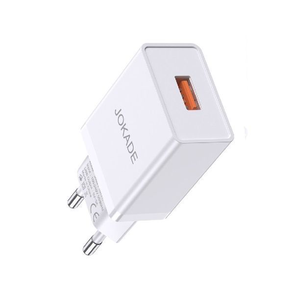 Настенное зарядное устройство Jokade с кабелем USB-Lightning, один порт, 5A JB022, белый JKWCLI5AJB022WH фото