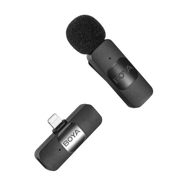 Boya Wireless Microphone Ultracompact 2.4GHz System (BY-V1) Lightning Jack, Black BY-V1 foto
