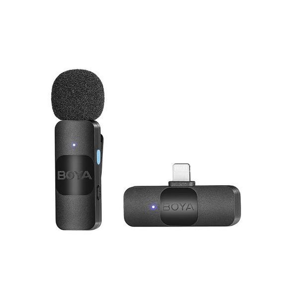 Boya Wireless Microphone Ultracompact 2.4GHz System (BY-V1) Lightning Jack, Black BY-V1 foto